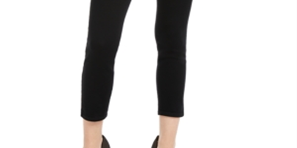 INC International Concepts Controle de Barriga Feminino com Calça Jeans Skinny no Tornozelo Preta Tamanho 0