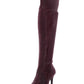 Botas femininas Thalia Sodi Clarissa Tall acima do joelho, roxas, tamanho 9 M