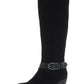 American Rag Sapatos Femininos Tegan Suede Almond Toe Joelho Botas de Cano Alto Preto Tamanho 9 M