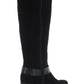 American Rag Sapatos Femininos Tegan Suede Almond Toe Joelho Botas de Cano Alto Preto Tamanho 9 M