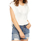 Camiseta Halo Free People Branca Tamanho Médio