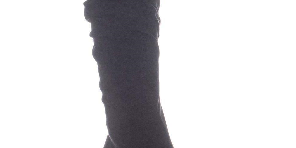 Botas Bar III Edina de camurça sintética femininas, cano médio, pretas, 5 tamanhos médios