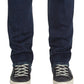 Calça jeans masculina Buffalo David Bitton Six x Slim Straight Fit Stretch Azul Tamanho 33X32