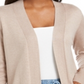 Karen Scott Cardigan Feminino com Bolso Frontal Aberto Marrom Tamanho Médio