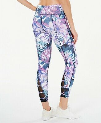 Leggings esportivas femininas Ioga Fitness Ideologia Roxo Multi Tamanho M