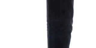 Botas femininas American Rag Adarra Faux Suede acima do joelho, pretas, 5 médias