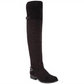 Botas femininas American Rag Adarra Faux Suede acima do joelho, pretas, 5 médias