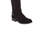 Botas femininas American Rag Adarra Faux Suede acima do joelho, pretas, 5 médias