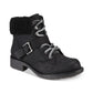 Botas femininas estilo &amp; co Miiah com bico fechado e cano curto, pretas, tamanho 6,5 M