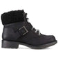 Botas femininas estilo &amp; co Miiah com bico fechado e cano curto, pretas, tamanho 6,5 M