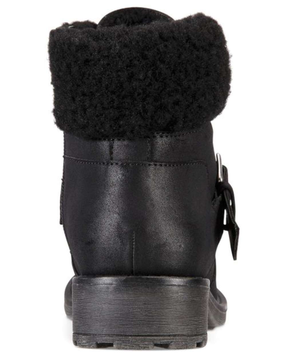 Botas femininas estilo &amp; co Miiah com bico fechado e cano curto, pretas, tamanho 6,5 M