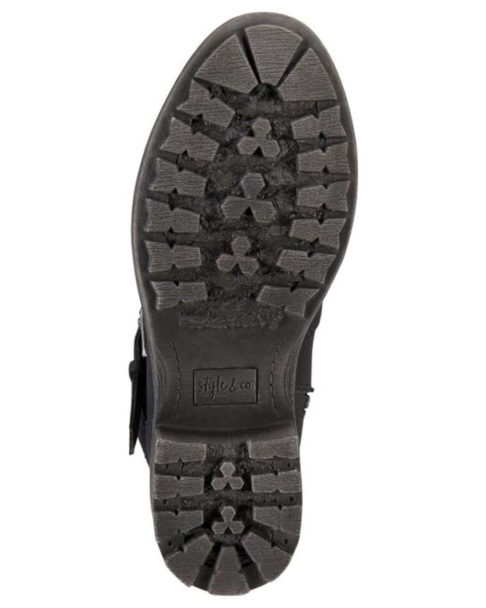 Botas femininas estilo &amp; co Miiah com bico fechado e cano curto, pretas, tamanho 6,5 M