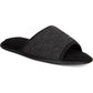 Chinelo masculino Gold Toe com abertura frontal e espuma viscoelástica, tamanho pequeno, preto