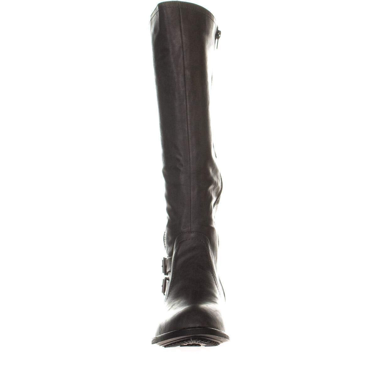Botas de montaria Style &amp; Co. SC35 Milah Wide Calf com zíper, cinza carvão, tamanho 5 M