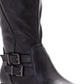 Botas de montaria Style &amp; Co. SC35 Milah Wide Calf com zíper, cinza carvão, tamanho 5 M