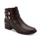 Botas femininas Charter Club Jaimee com bico fechado e cano curto, marrom, tamanho 9,5 m