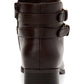 Botas femininas Charter Club Jaimee com bico fechado e cano curto, marrom, tamanho 9,5 m