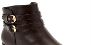 Botas femininas Charter Club Jaimee com bico fechado e cano curto, marrom, tamanho 9,5 m