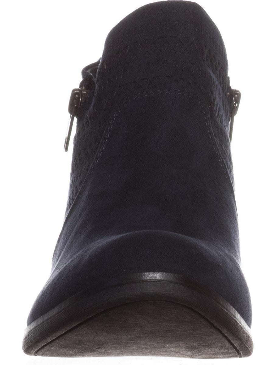 Botas femininas American Rag Abby com bico fechado e cano curto, tamanho 9,5M, azul