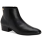 Botas Calvin Klein Jipsy Femininas de Couro com Salto Bloco, Pretas, Tamanho 6