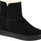 Botas de neve femininas Journee Collection com detalhes em pele e plataforma Stelly, bico redondo, zíper, tamanho 7 M