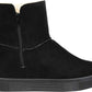 Botas de neve femininas Journee Collection com detalhes em pele e plataforma Stelly, bico redondo, zíper, tamanho 7 M