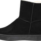 Botas de neve femininas Journee Collection com detalhes em pele e plataforma Stelly, bico redondo, zíper, tamanho 7 M