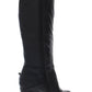 Botas de montaria femininas American Rag Emilee de couro sintético até o joelho, pretas, tamanho 9,5