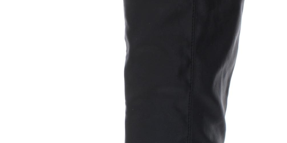 Botas de montaria femininas American Rag Emilee de couro sintético até o joelho, pretas, tamanho 9,5