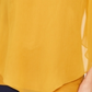 JM Collection Top assimétrico de chiffon feminino, amarelo, tamanho pequeno