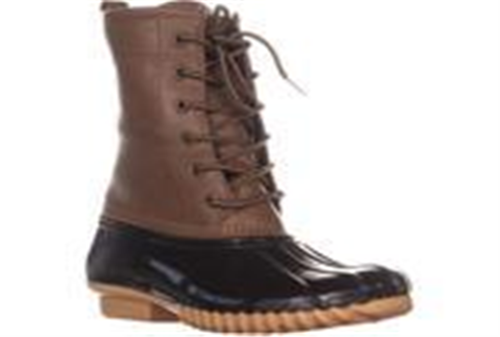 Botas de chuva Sporto Ariel de couro sintético até o tornozelo, tamanho 8,5 M, femininas