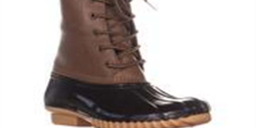 Botas de chuva Sporto Ariel de couro sintético até o tornozelo, tamanho 8,5 M, femininas