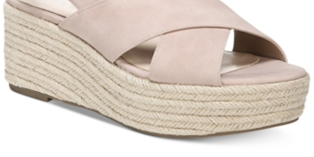 Sandálias plataforma casuais femininas Bar III Bianka com bico aberto, rosa, tamanho 6,5 M