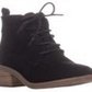 Botas femininas Rizio de camurça sintética com cadarço, pretas, tamanho 9,5