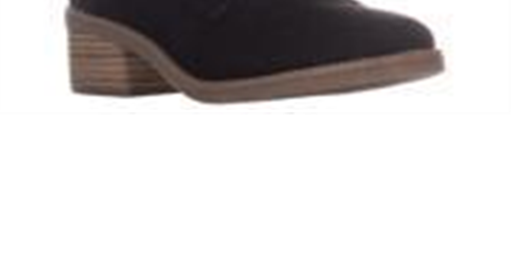 Botas femininas Rizio de camurça sintética com cadarço, pretas, tamanho 9,5