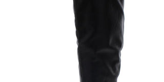 Botas femininas American Rag Adarra Wide Calf acima do joelho, lisas, pretas, tamanho 8 M
