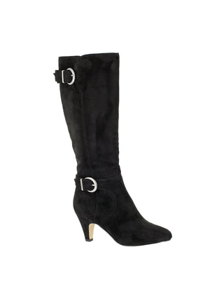 Bella Vita Women's Toni Ii Plus Black Super Suede Tall Wide Calf Boot Black Size 11 M