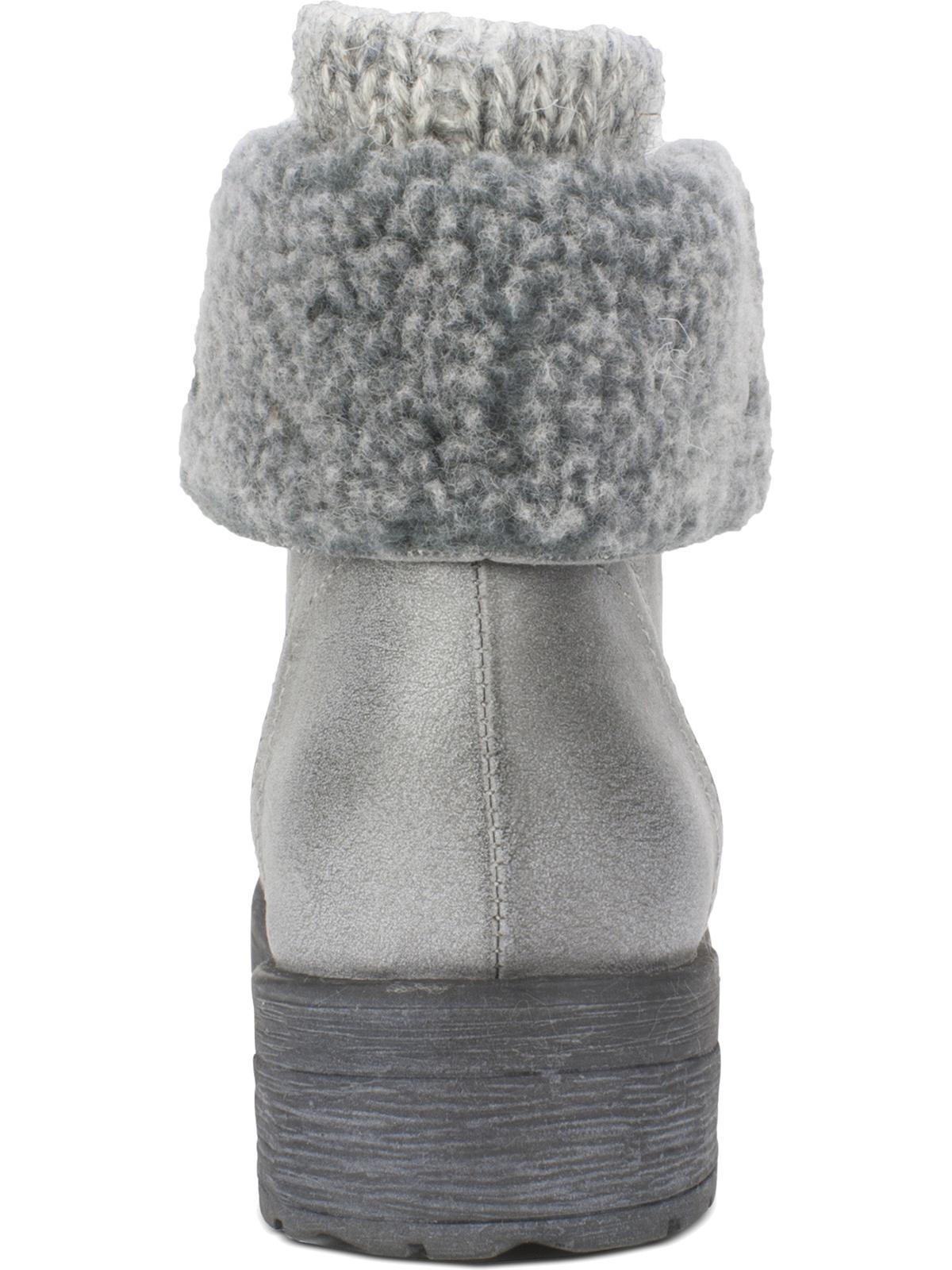 Botas Sandro com cadarço femininas White Mountain, cinza claro, tamanho 6