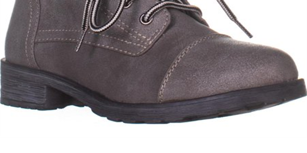 Botas Sandro com cadarço femininas White Mountain, cinza claro, tamanho 6