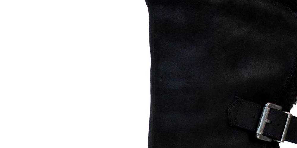Botas altas de cano alto Santell de pele sintética para mulheres, tamanho 5,5 M, pretas