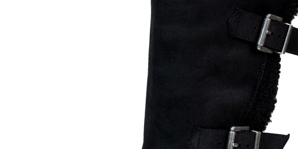 Botas altas de cano alto Santell de pele sintética para mulheres, tamanho 5,5 M, pretas