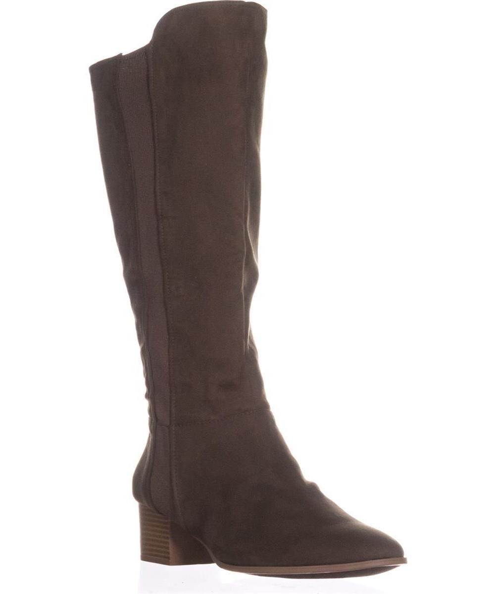 Botas femininas SC35 Finnly de cano alto, verde-pinho, tamanho 9 M