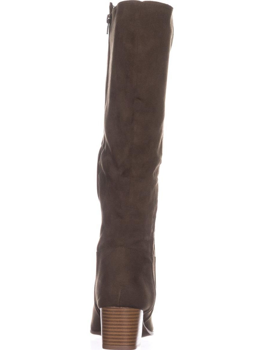 Botas femininas SC35 Finnly de cano alto, verde-pinho, tamanho 9 M