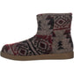 Botas femininas Ashley de pele sintética, bico fechado, cano curto, tamanho 11 M, cinza