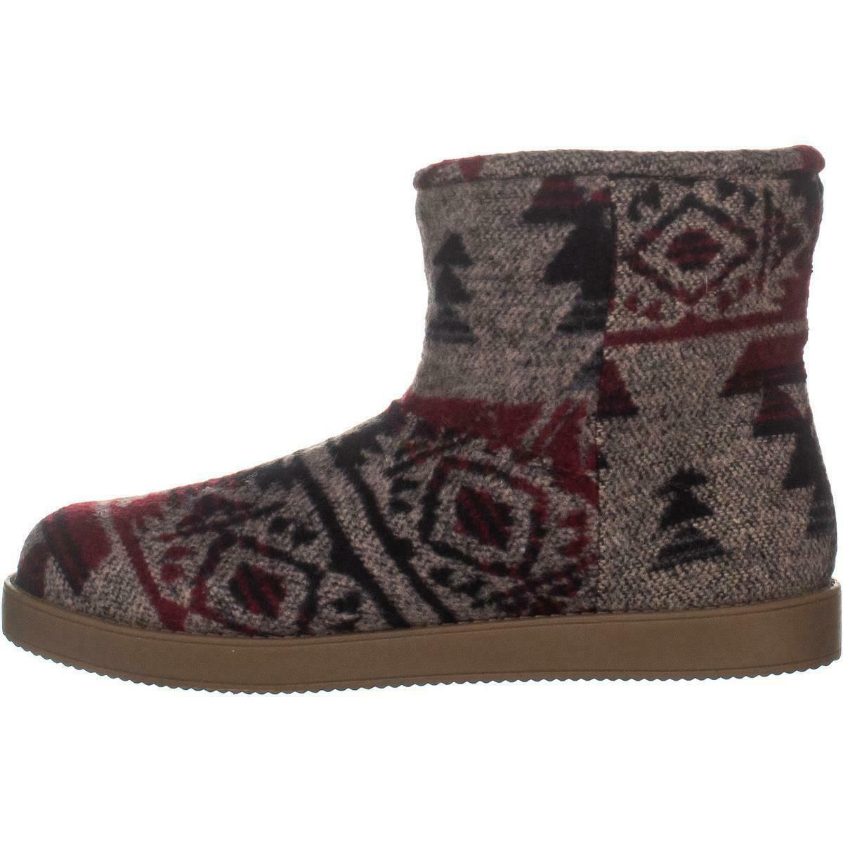 Botas femininas Ashley de pele sintética, bico fechado, cano curto, tamanho 11 M, cinza