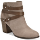 Material Girl Botas femininas de couro Melany, bico redondo, na moda, cinza, tamanho 9 M