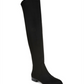 Botas femininas Bar III Taimi acima do joelho, pretas, tamanho 5M
