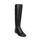 Franco Sarto Botas femininas Henrietta de couro, bico amendoado, cano alto, pretas, tamanho 6M