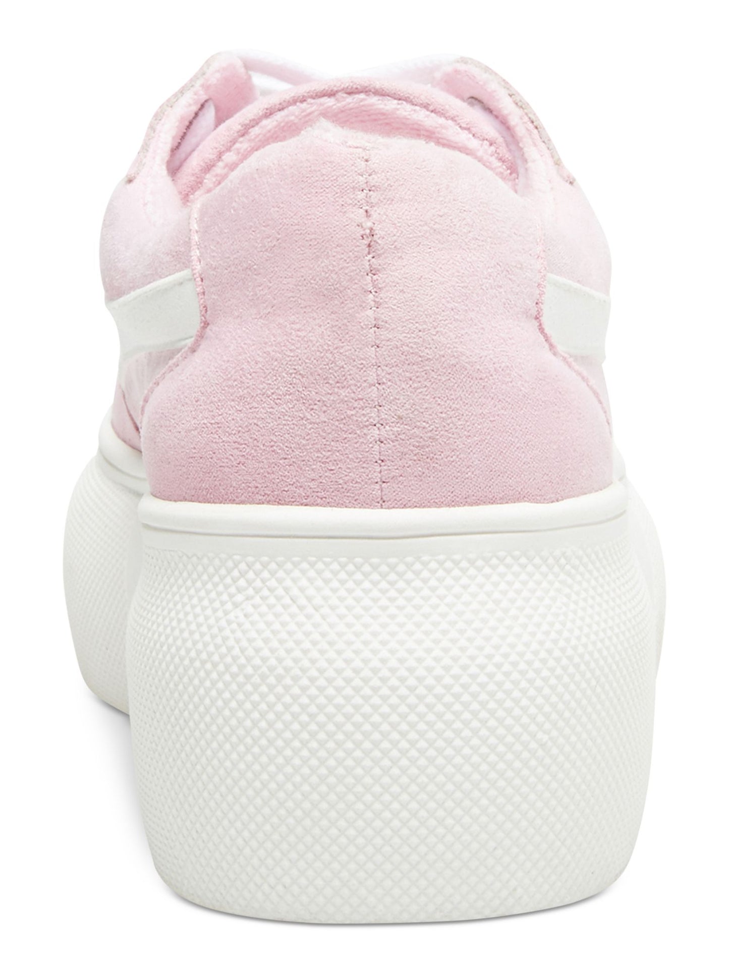 Tênis esportivo feminino Madden Girl Ollie com plataforma e bico redondo, acolchoado e com cadarço, rosa, tamanho 9,5 M