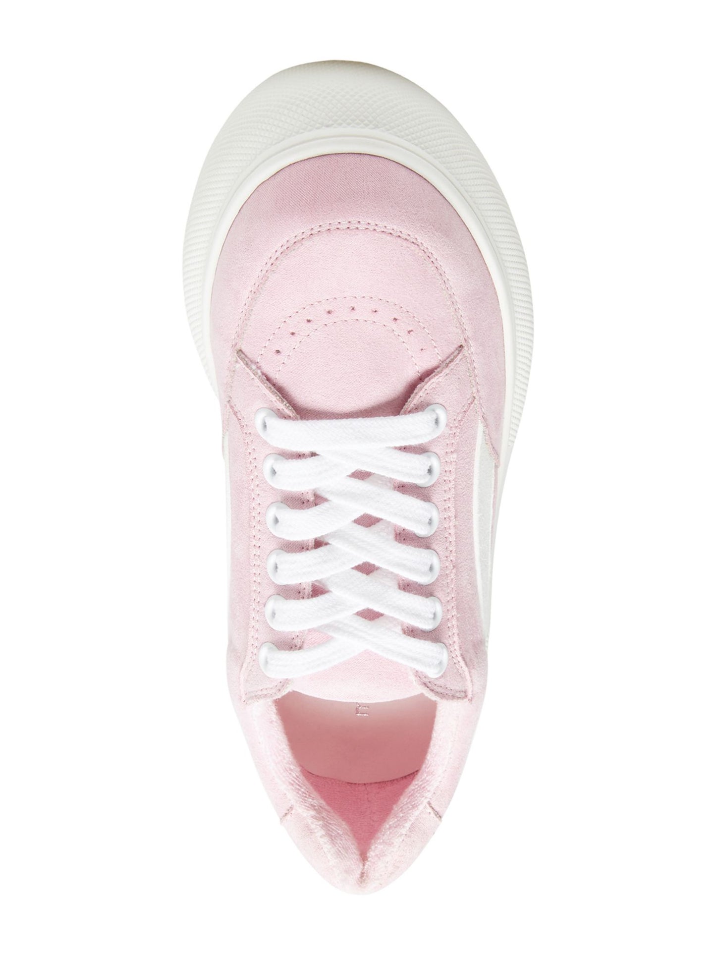 Tênis esportivo feminino Madden Girl Ollie com plataforma e bico redondo, acolchoado e com cadarço, rosa, tamanho 9,5 M